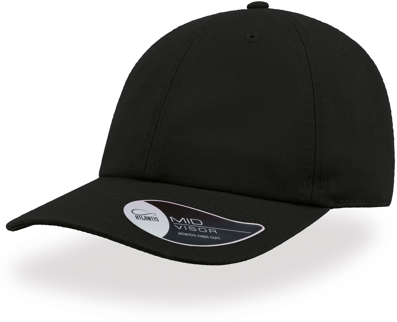 Atlantis Dad Hat Unstructured 6 Panel Cap - Black