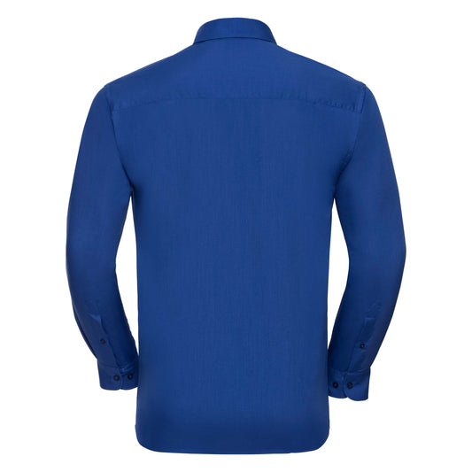 Russell Mens Poplin Shirts L/S - Bright Royal