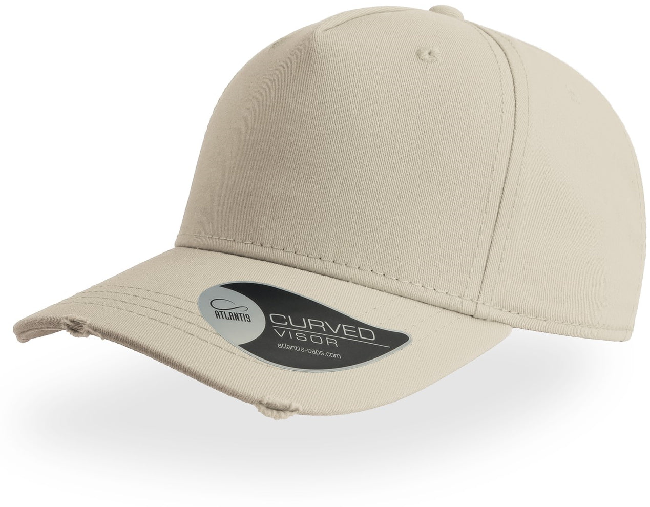 Atlantis Cargo Weathered Visor 5 Panel Cap - Stone