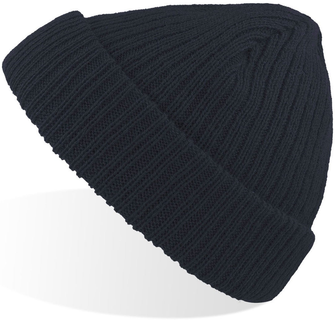 Atlantis Docker Short Beanie With Turn Up - Navy