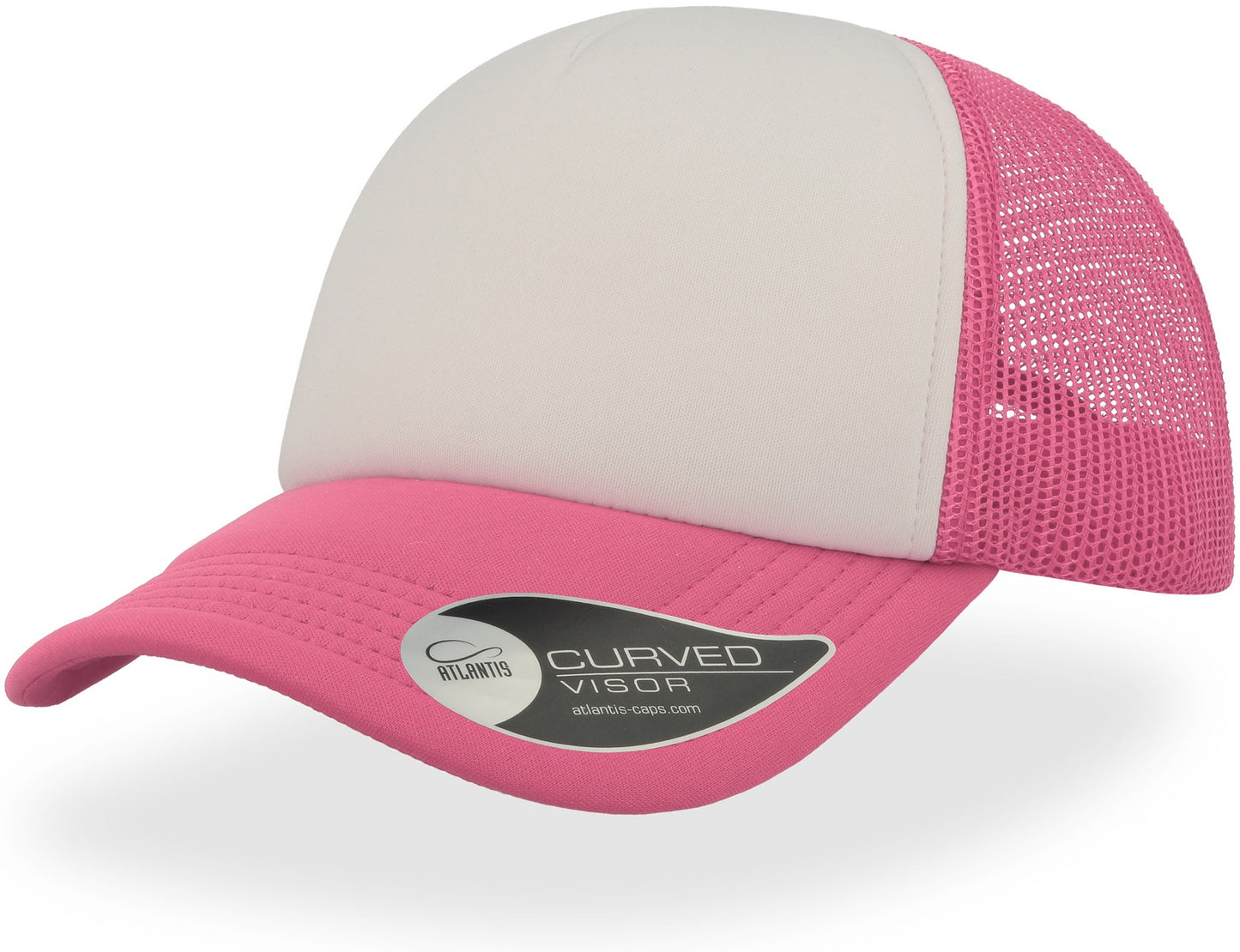 Atlantis Rapper 5 Panel Trucker Cap - Fuchsia Fluo