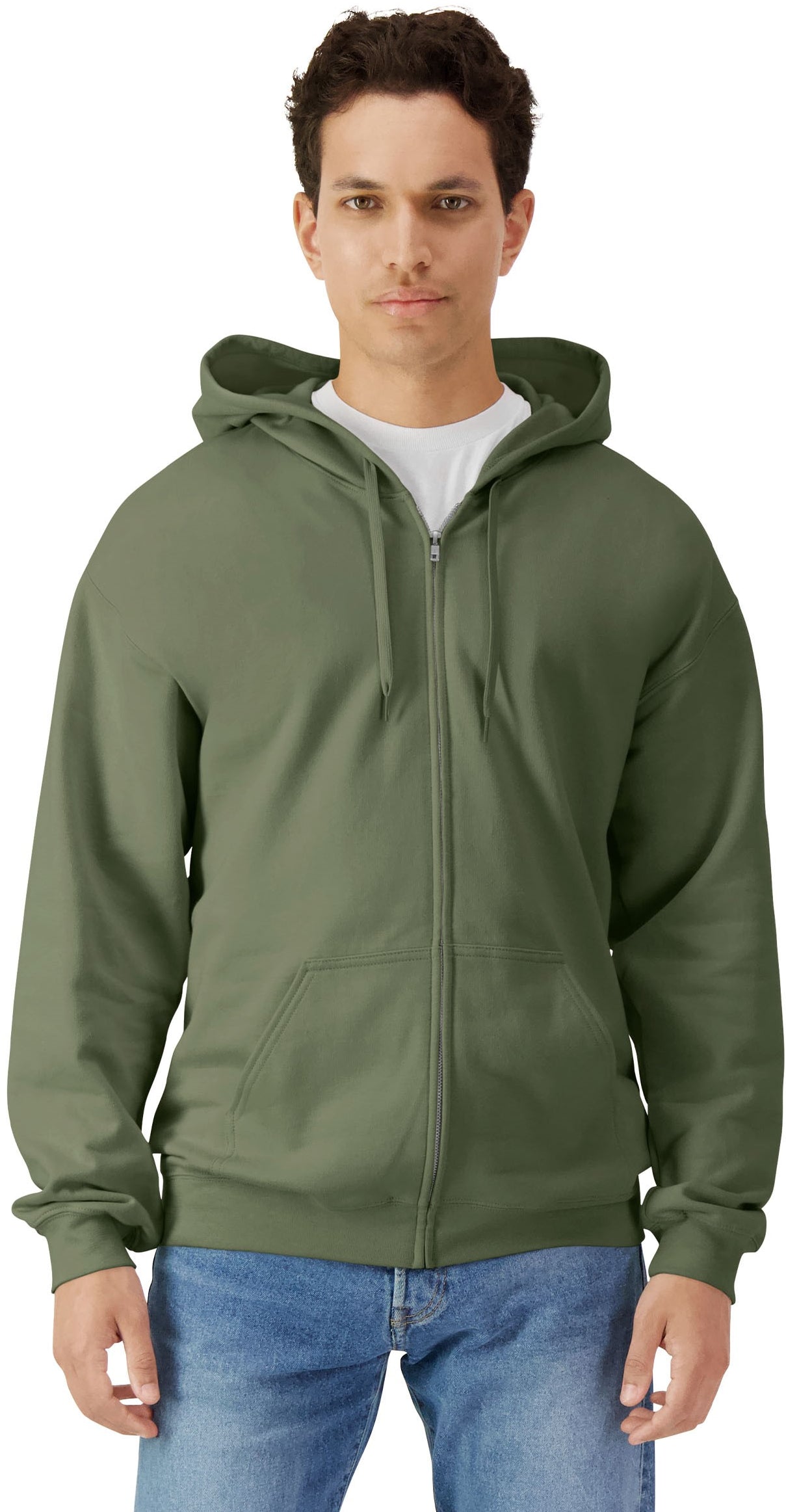 Gildan Softsyle Midweight Zip Hood Adult - Military Green
