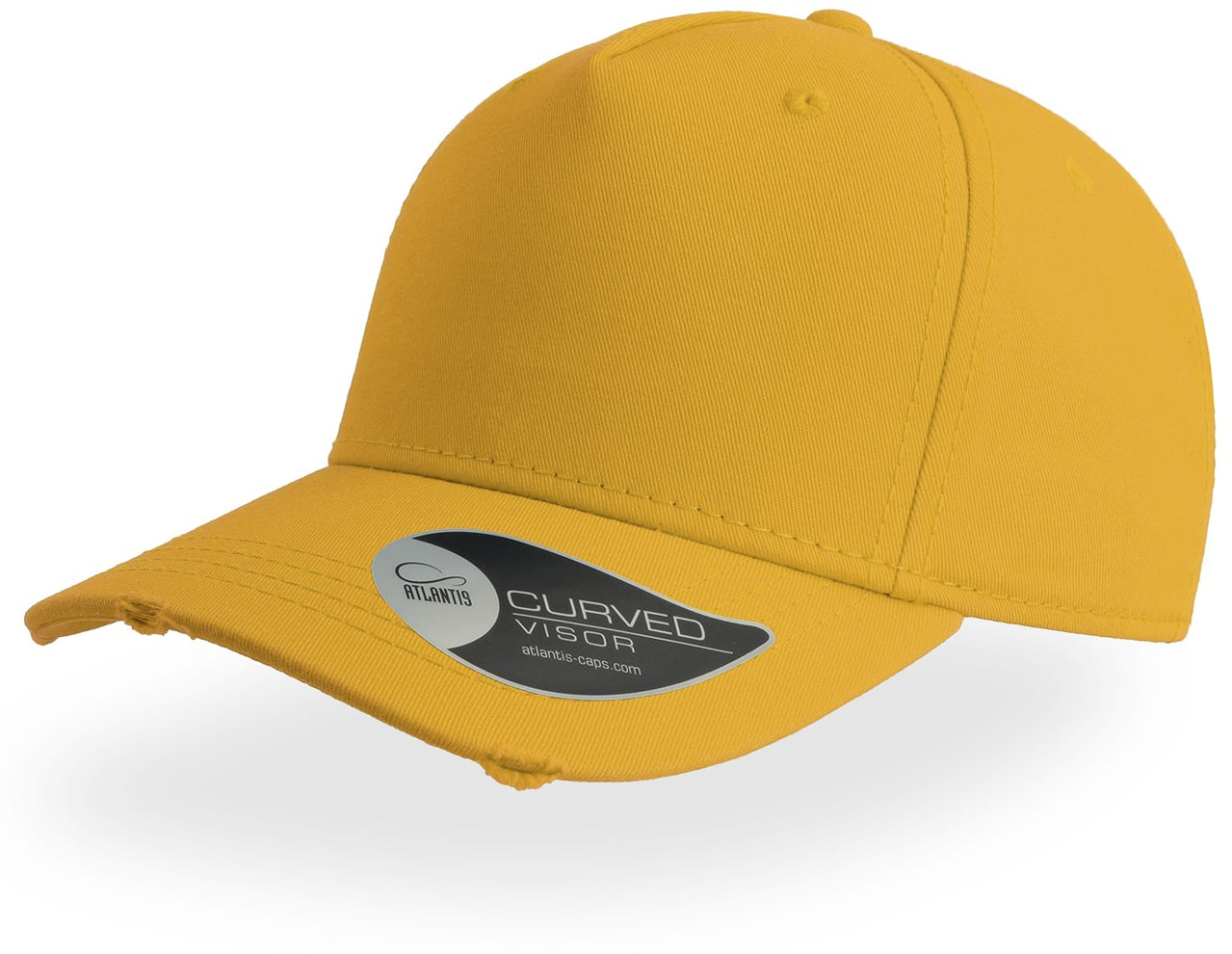 Atlantis Cargo Weathered Visor 5 Panel Cap - Yellow