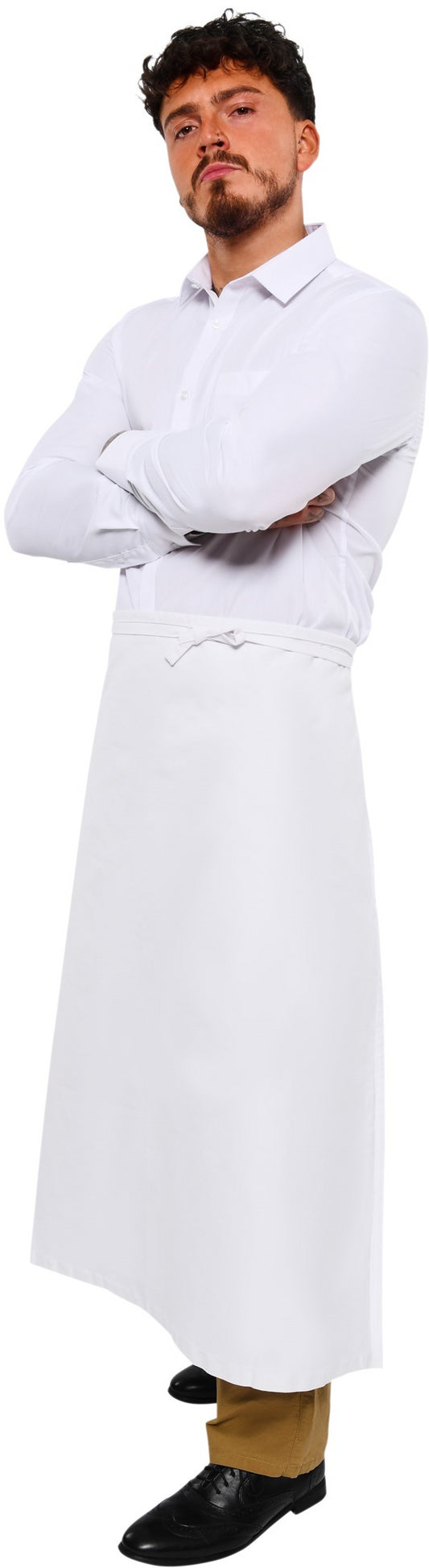 BonChef 36in Chef/Bar Apron - White