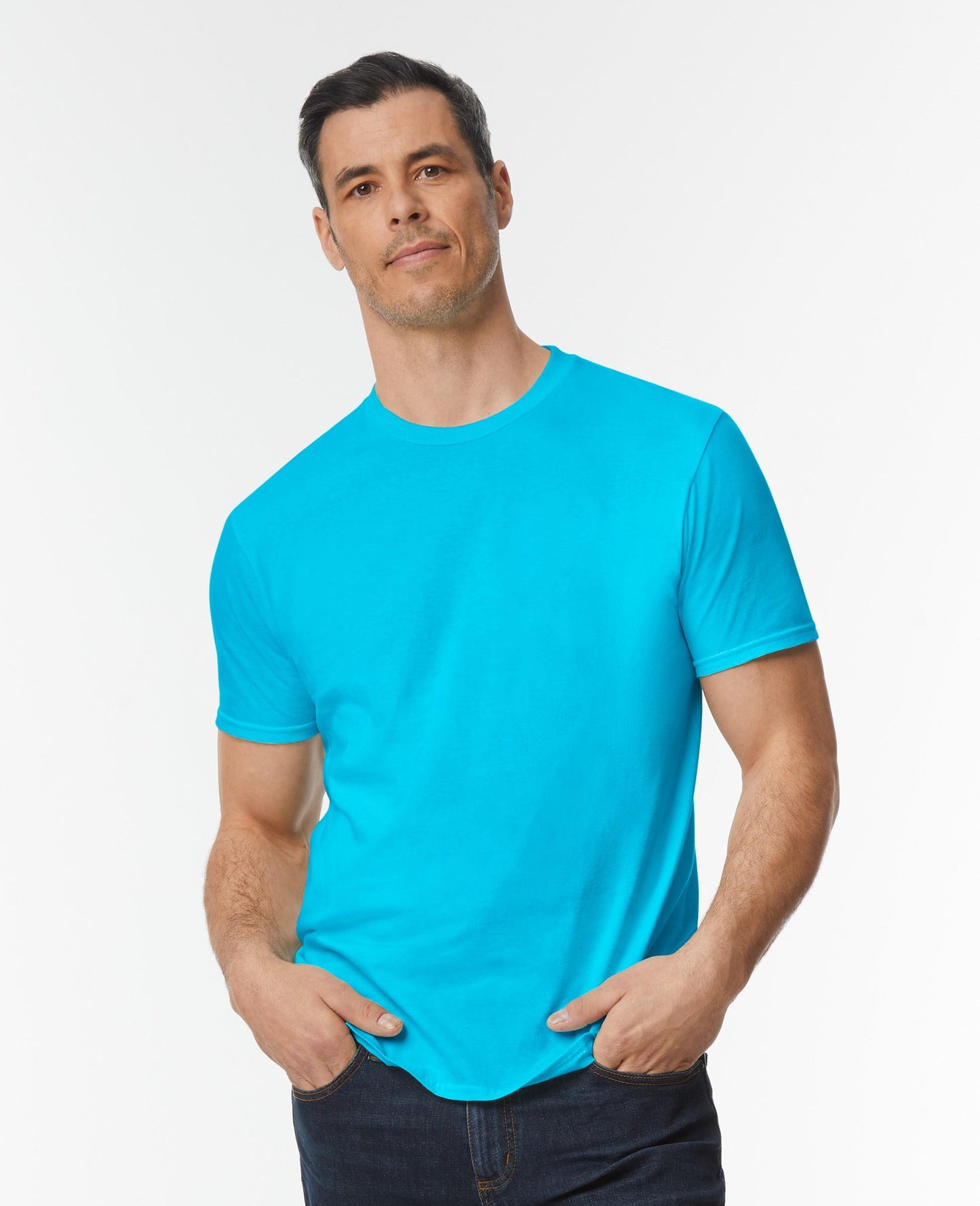 Gildan Softstyle Enzyme Washed T - Caribbean Blue