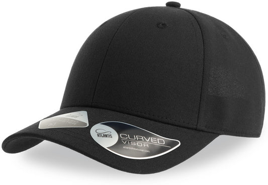 Atlantis Joshua Recycled Polyester 6 Panel Cap - Black