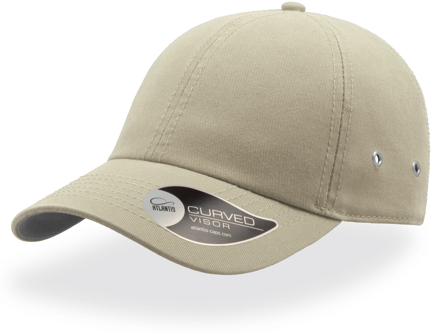 Atlantis Action 6 Panel Chino Baseball Cap - Stone