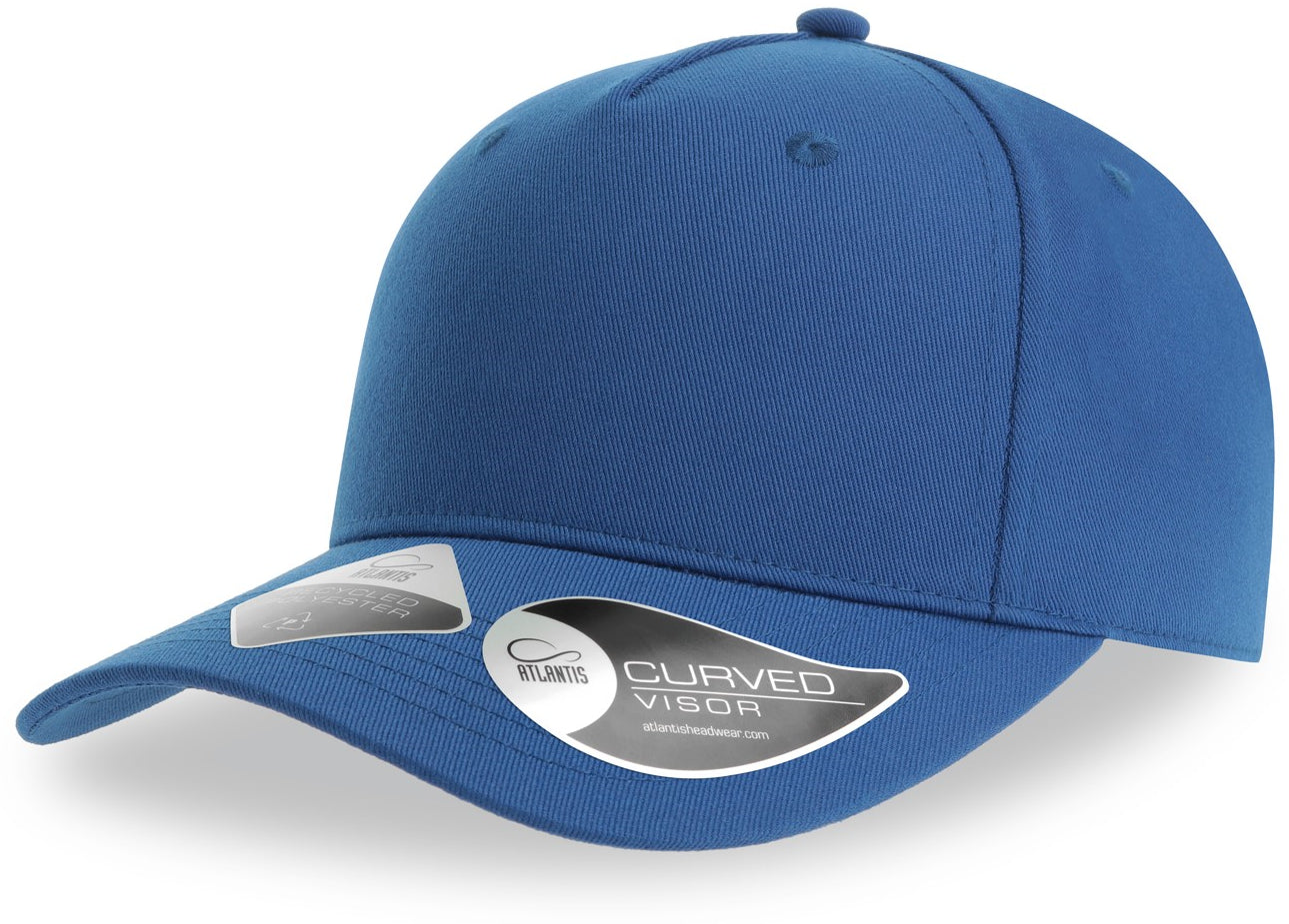 Atlantis Fiji Recycled Polyester 5 Panel Cap - Royal