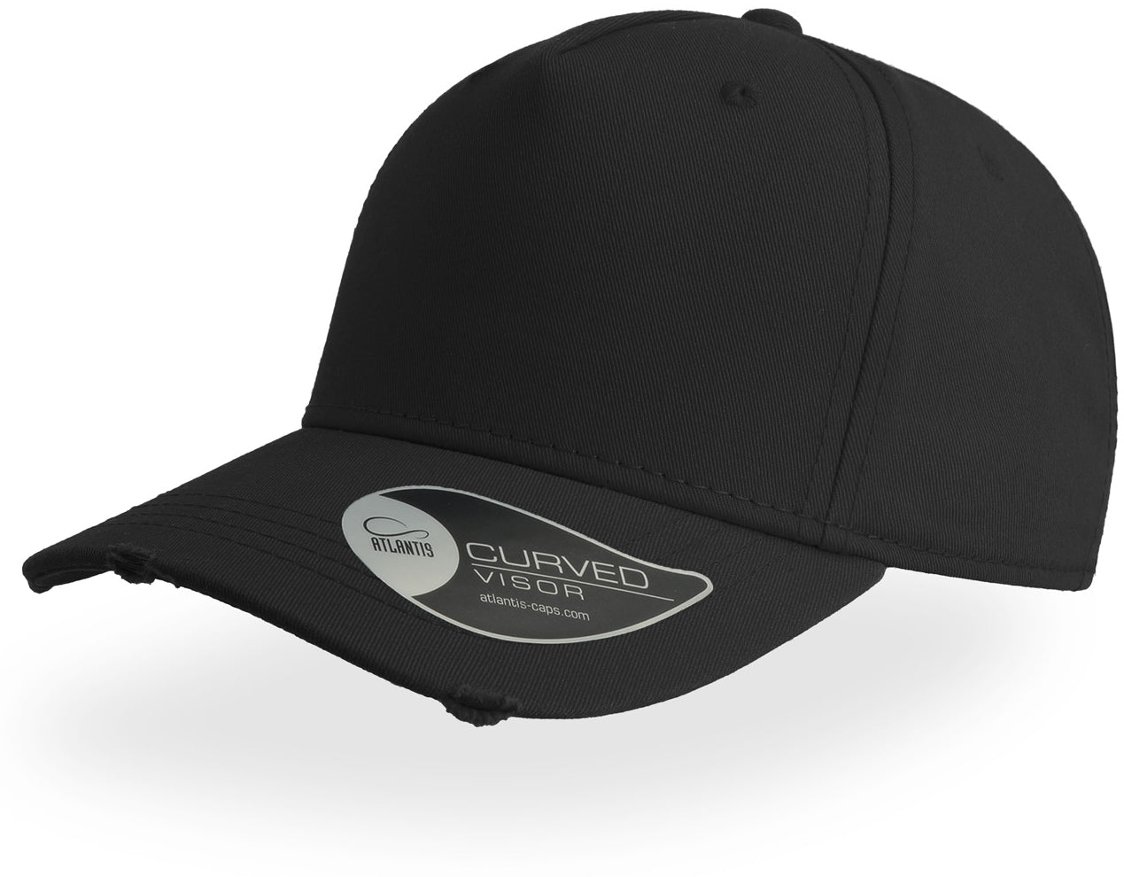 Atlantis Cargo Weathered Visor 5 Panel Cap - Black