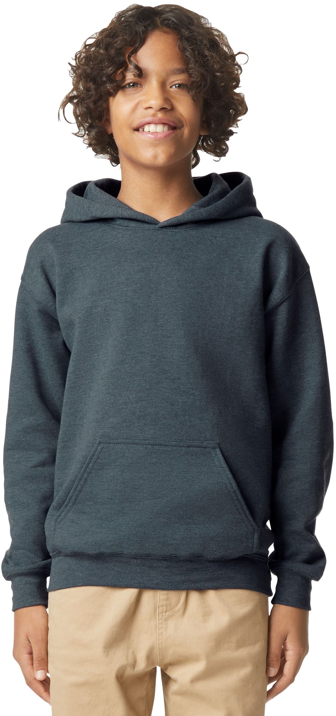 Gildan Softstyle Midweight Pullover Hood Kids - Dk Heather