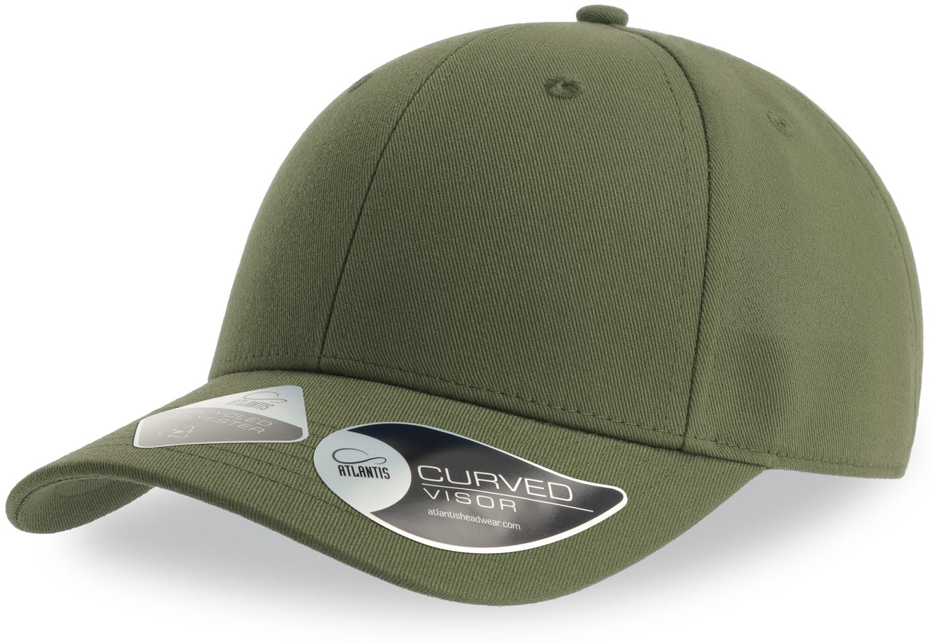 Atlantis Joshua Recycled Polyester 6 Panel Cap - Olive