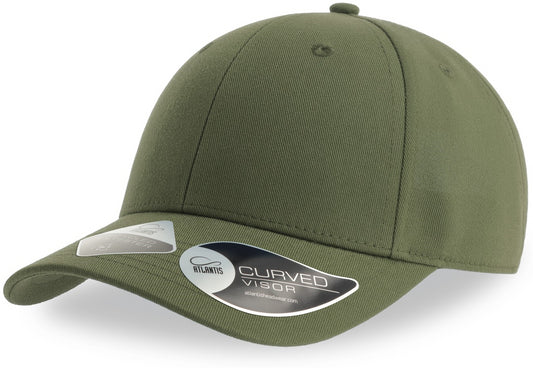 Atlantis Joshua Recycled Polyester 6 Panel Cap - Olive