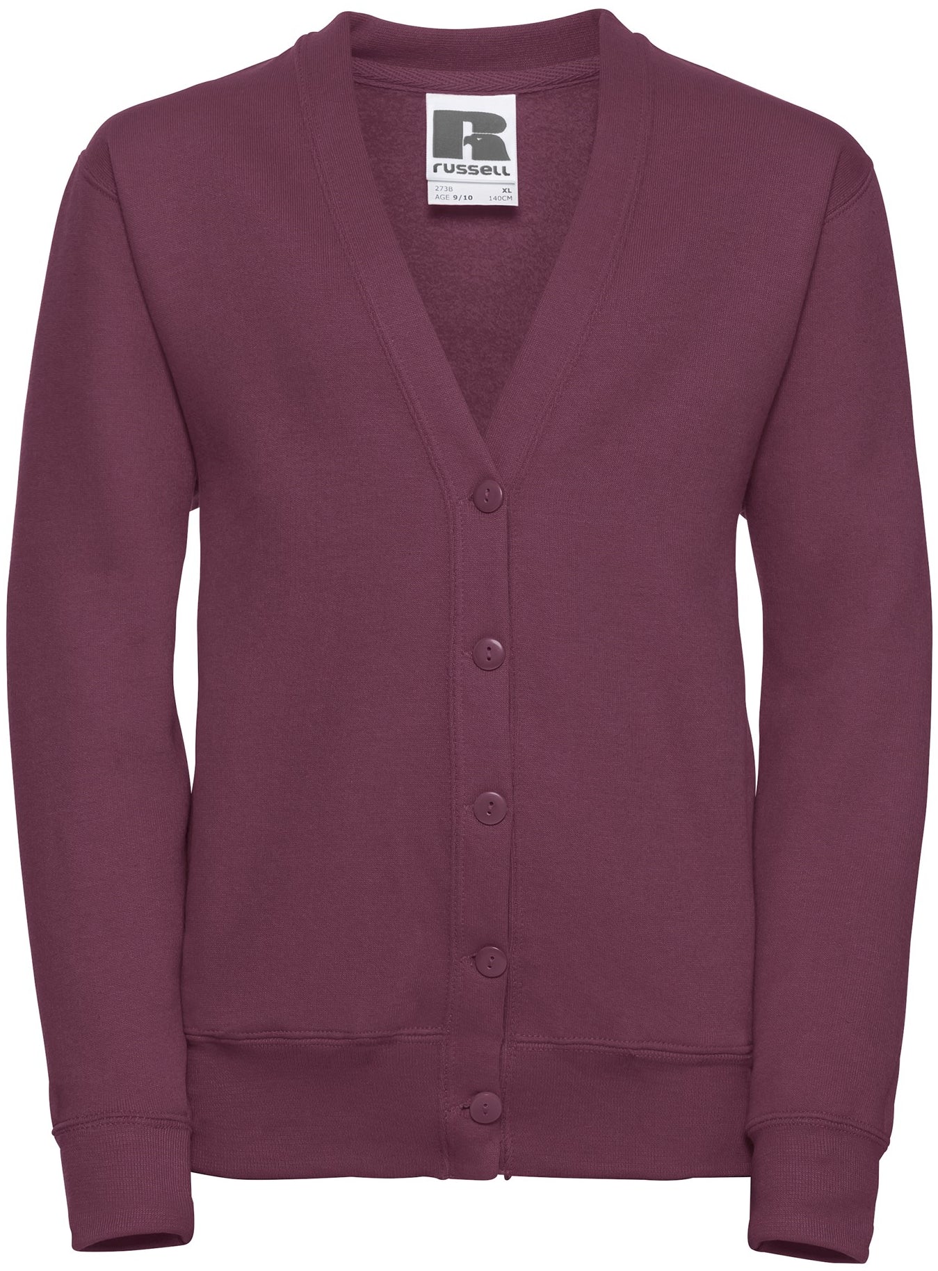 Russell Sweatshirt Cardigan Youths - Burgundy