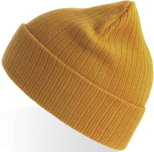 Atlantis Rio Recycled 3x1 Rib Cuffed Beanie - Mustard