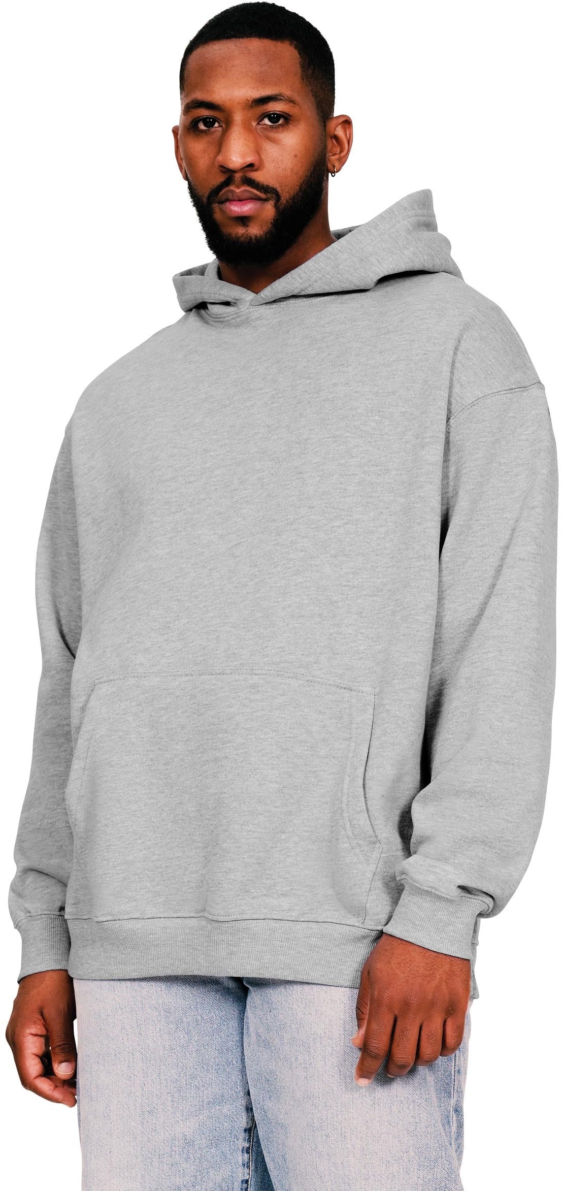 Casual Ringspun Blended 280 Core Oversize Hood - Heather Grey