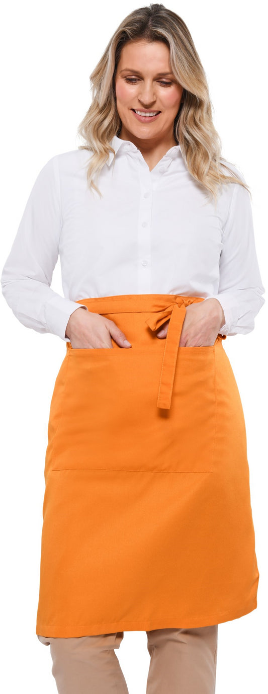 Dennys Recycled Waist Apron 24in With Pocket - Orange