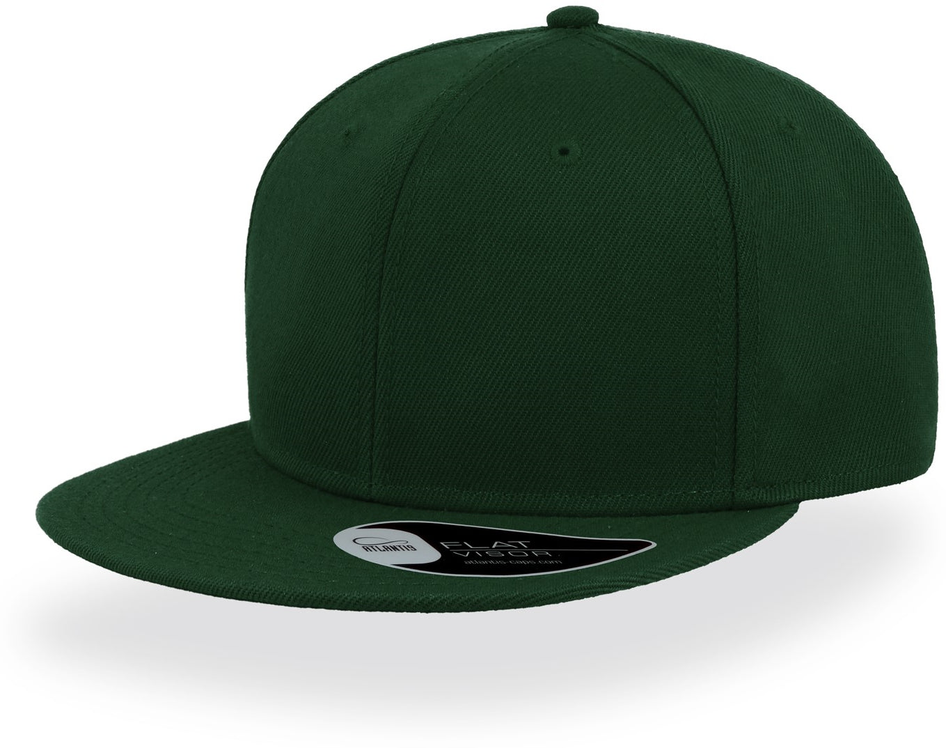 Atlantis Snap Back Flat Visor 6 Panel Cap - Green