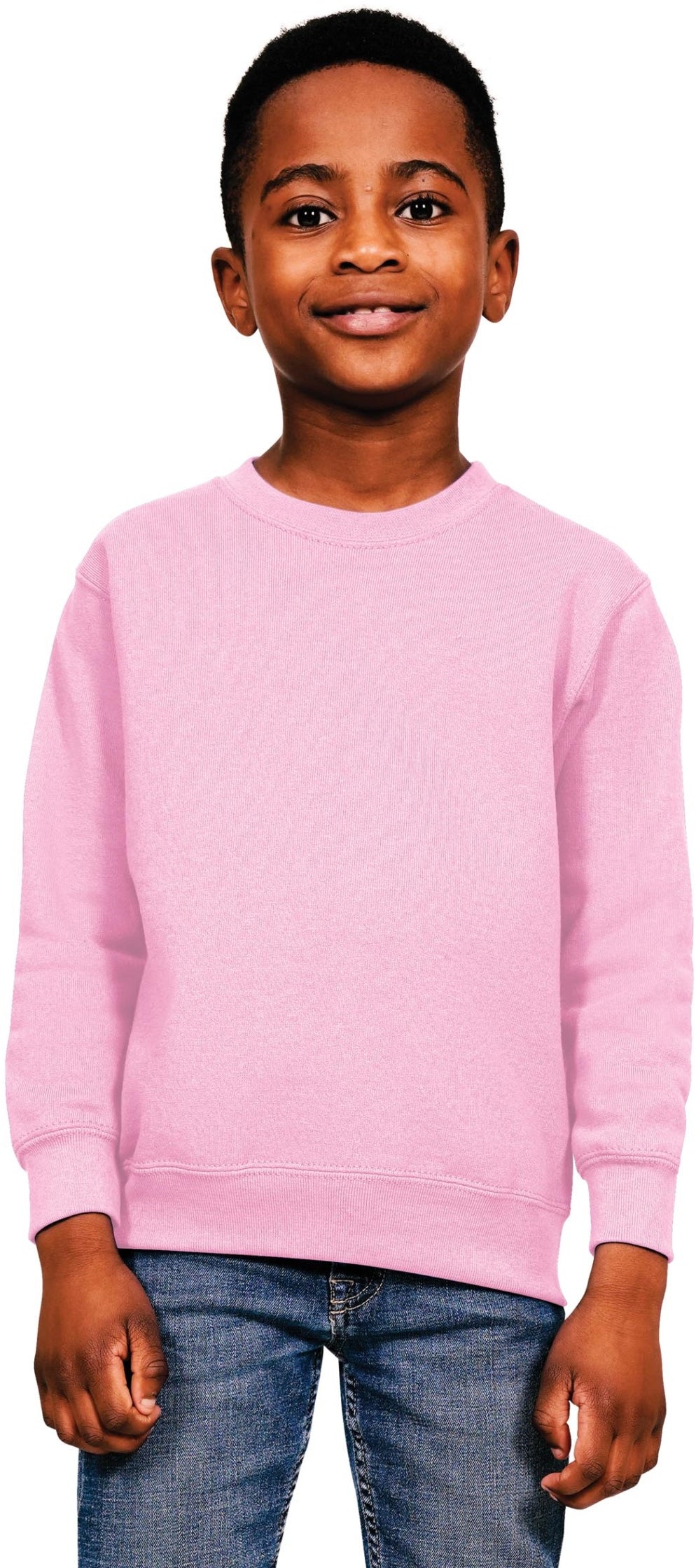Casual Ringspun Blended Kids Sweat - Light Pink