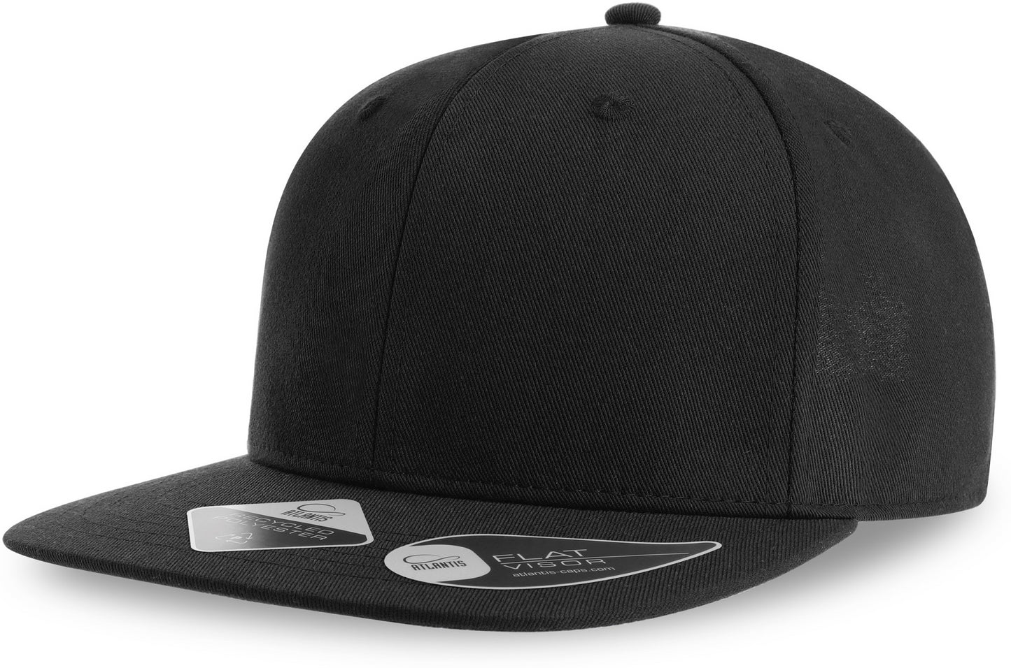 Atlantis James Six Panel Recycled Polyester Snapback - Black
