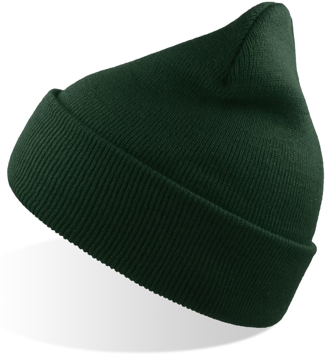 Atlantis Wind Beanie With Turn Up Double Skin - Green