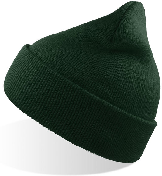 Atlantis Wind Beanie With Turn Up Double Skin - Green