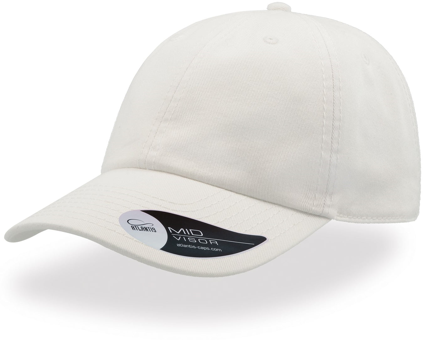 Atlantis Dad Hat Unstructured 6 Panel Cap - White