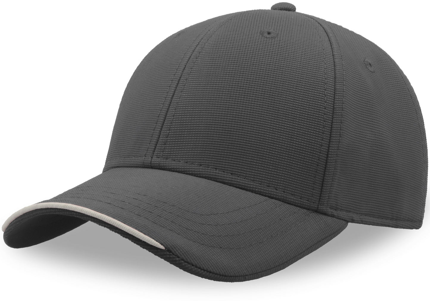 Atlantis Estoril S Recycled Jacquard Weave 6 Panel Cap - Dark Grey