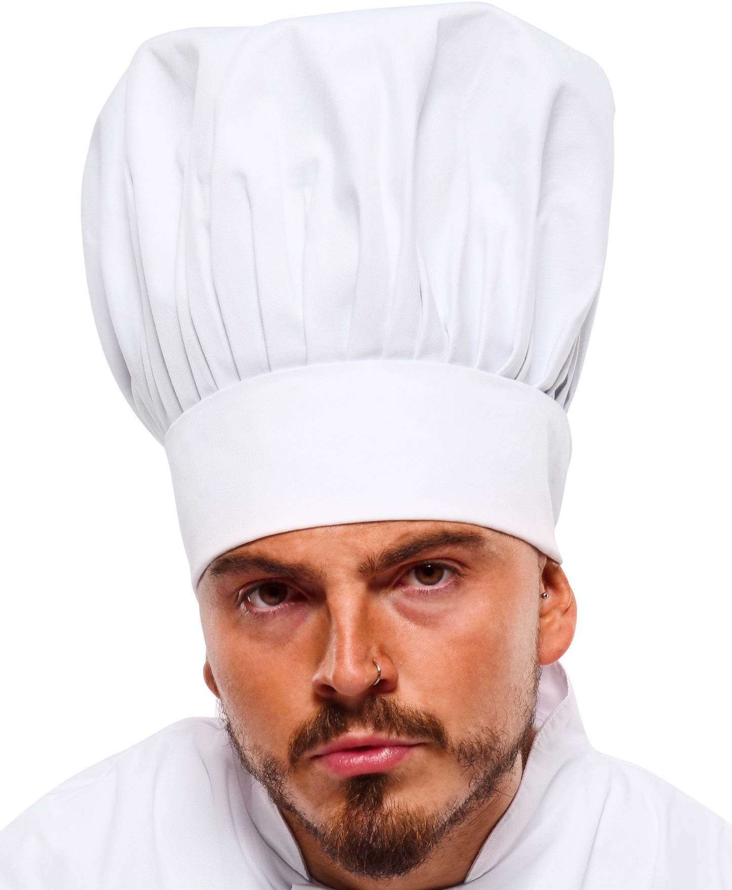 BonChef Tall Chef Hat - White