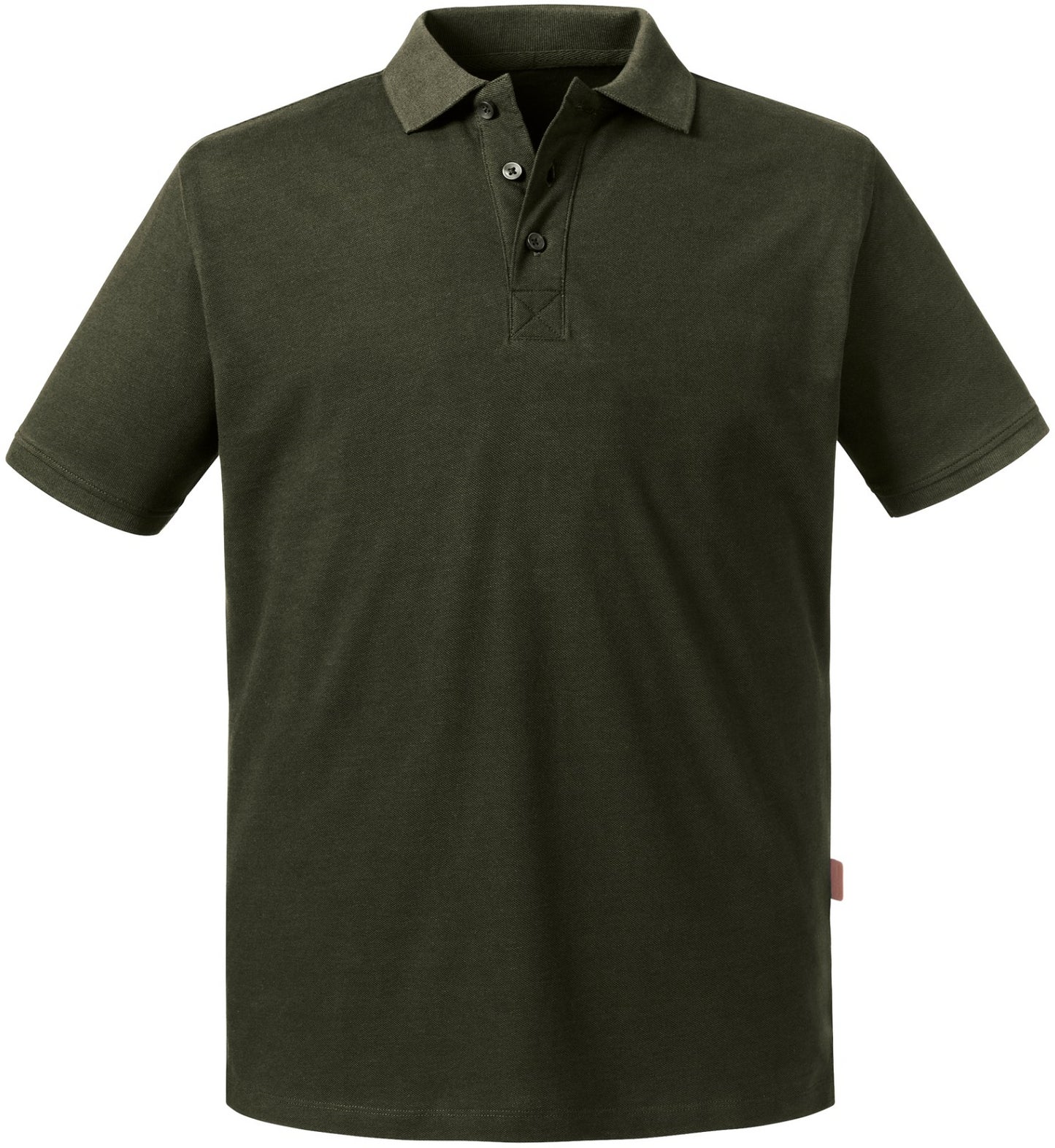 Russell Pure Organic Polo Mens - Dark Olive