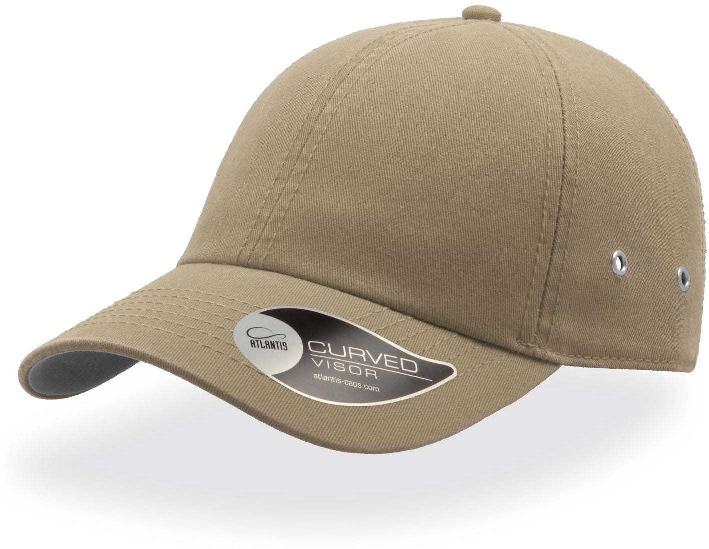 Atlantis Action 6 Panel Chino Baseball Cap - Khaki