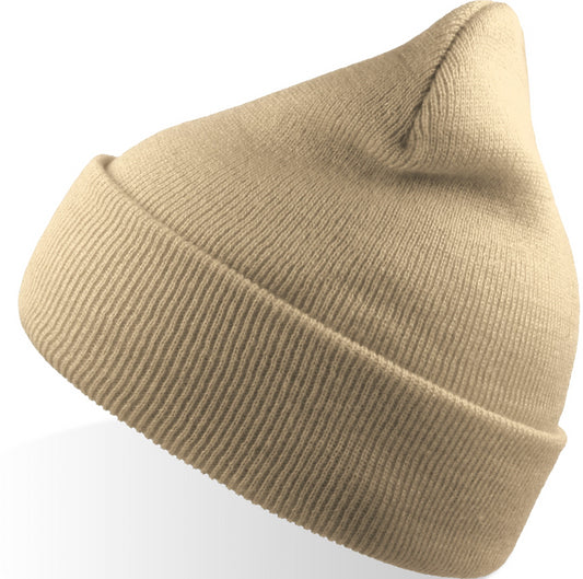 Atlantis Wind S Recycled Beanie Double Skin Cuffed - Beige