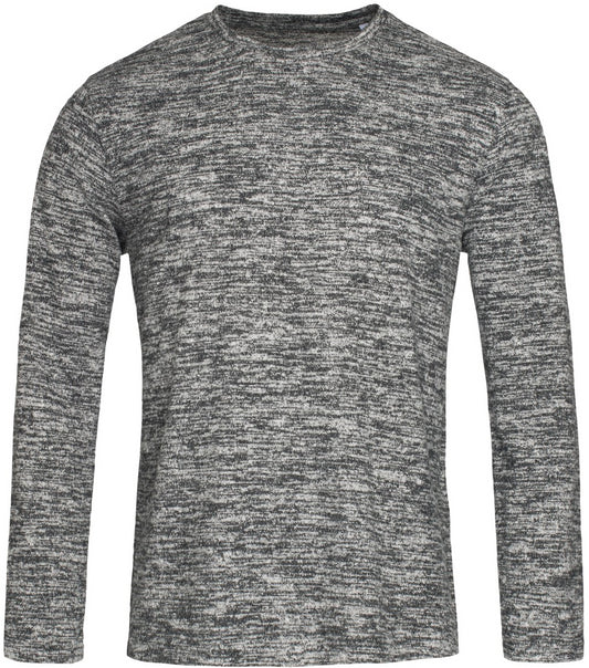 Stedman Stars Knit Sweater C/N Mens - Dk Grey Melange