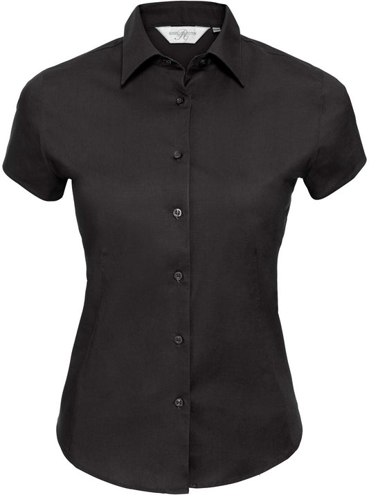 Russell Easy Care Fitted S/S Shirt Ladies - Black