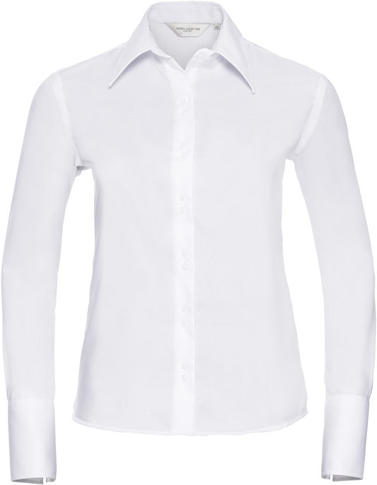 Russell Ultimate Non Iron L/S Shirt Ladies - White