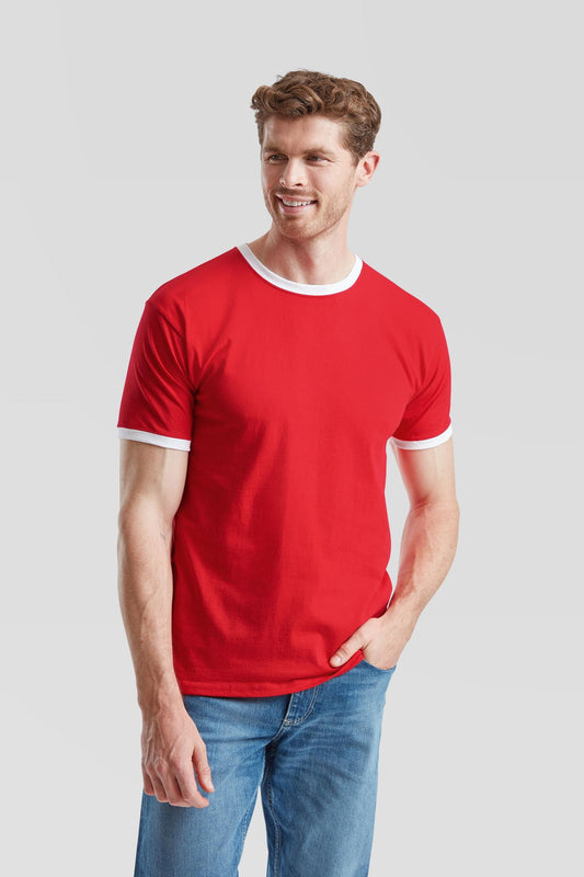 FotL Valueweight Ringer T - Red/White