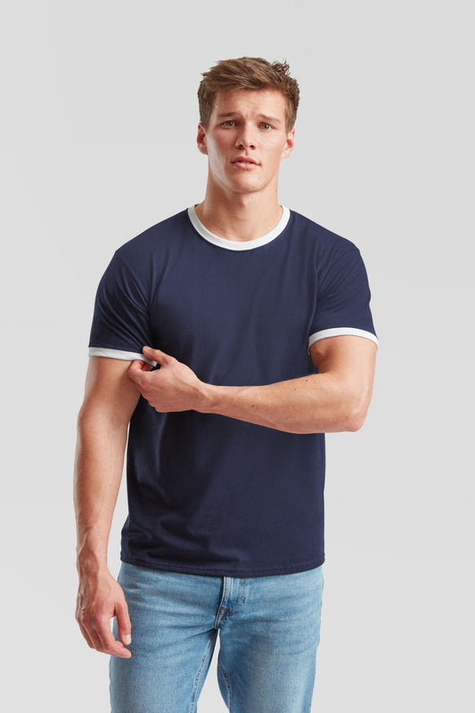 FotL Valueweight Ringer T - Navy/White