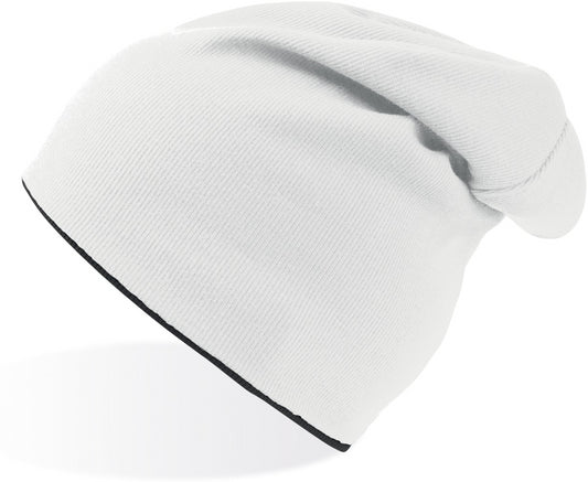 Atlantis Extreme Reversible Jersey Slouch Beanie - White/Black