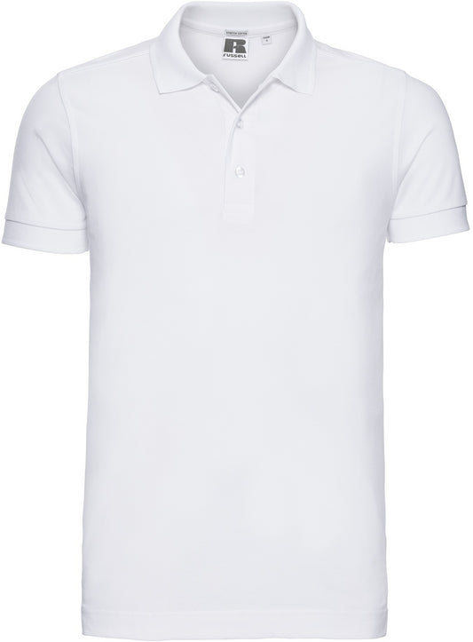 Russell Stretch Polo Mens - White