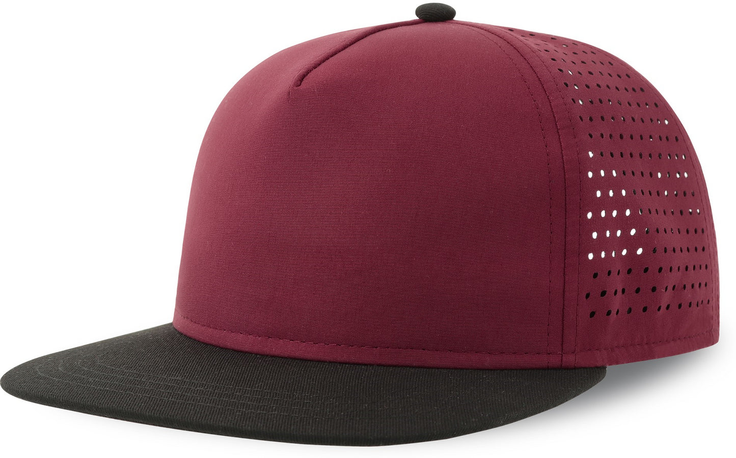 Atlantis Bank Five S Recycled Snap Back Cap - Burgundy/Black