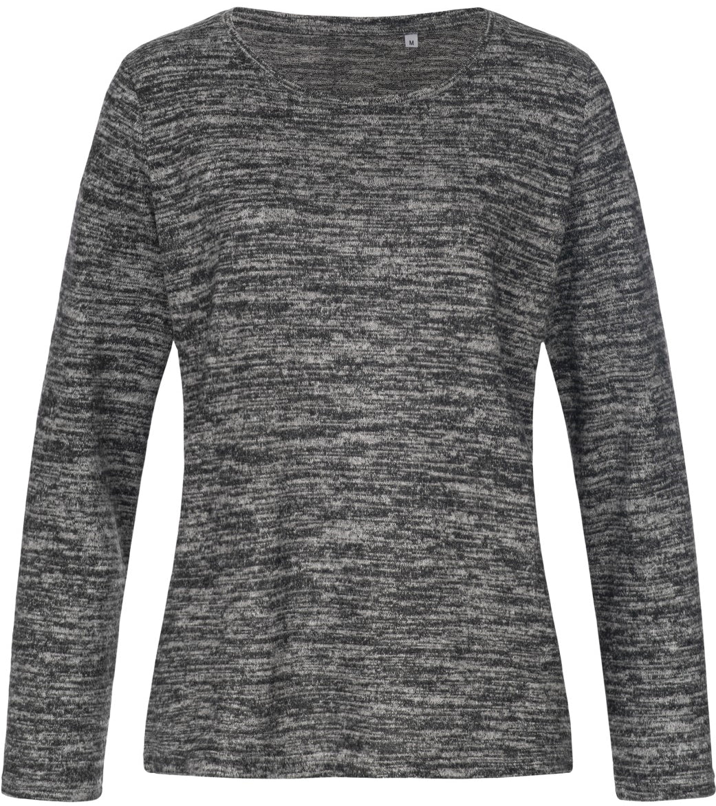 Stedman Stars Knit Sweater C/N Ladies - Dk Grey Melange