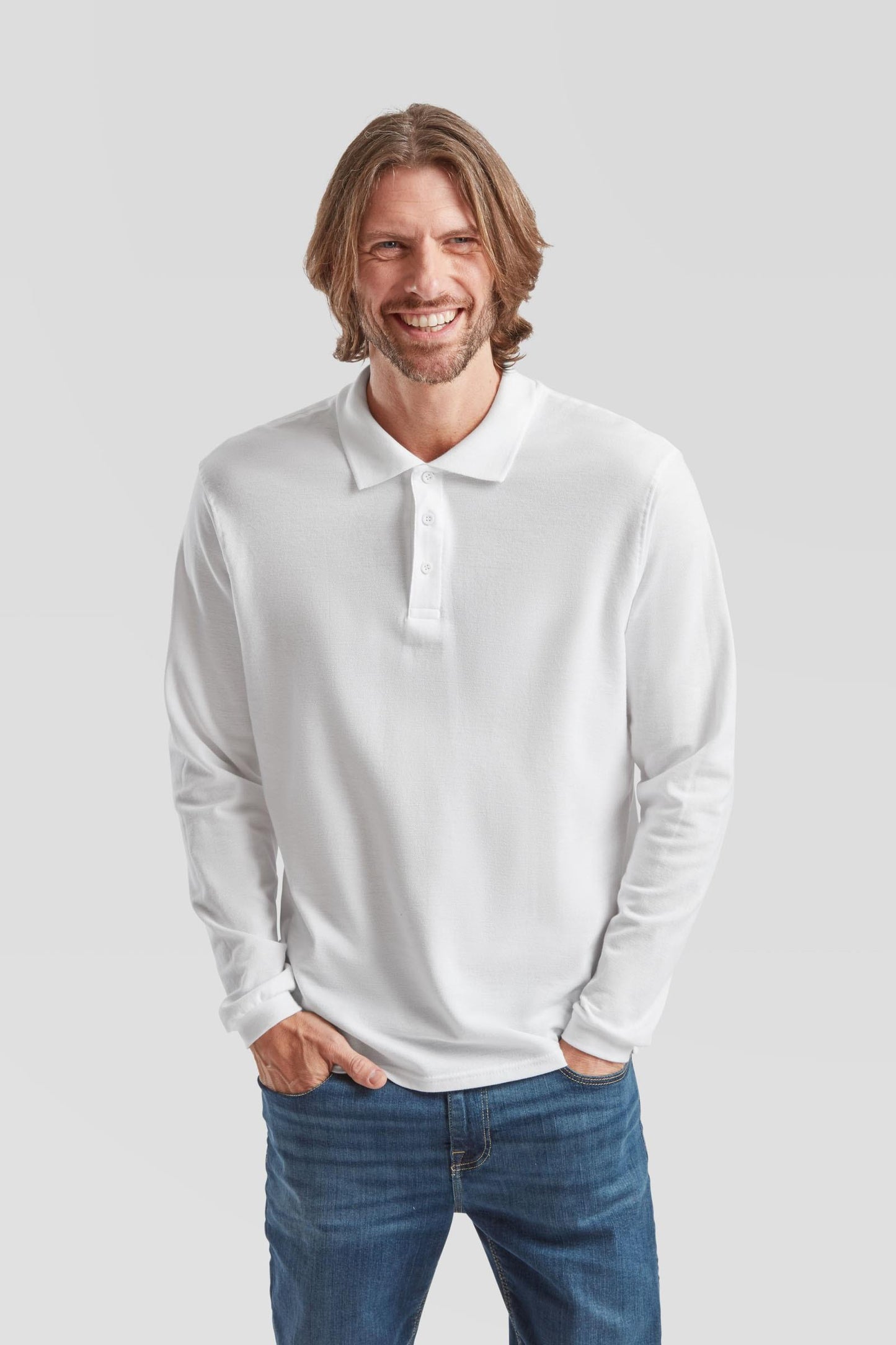 FotL Premium Polo L/S - White