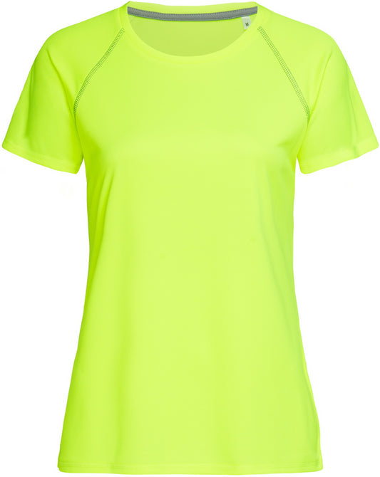 Stedman Active Sports Team Raglan T Ladies - Cyber Yellow