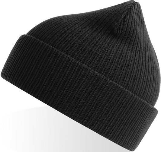 Atlantis Nelson S Organic 2x1 Rib Cuffed Beanie - Black