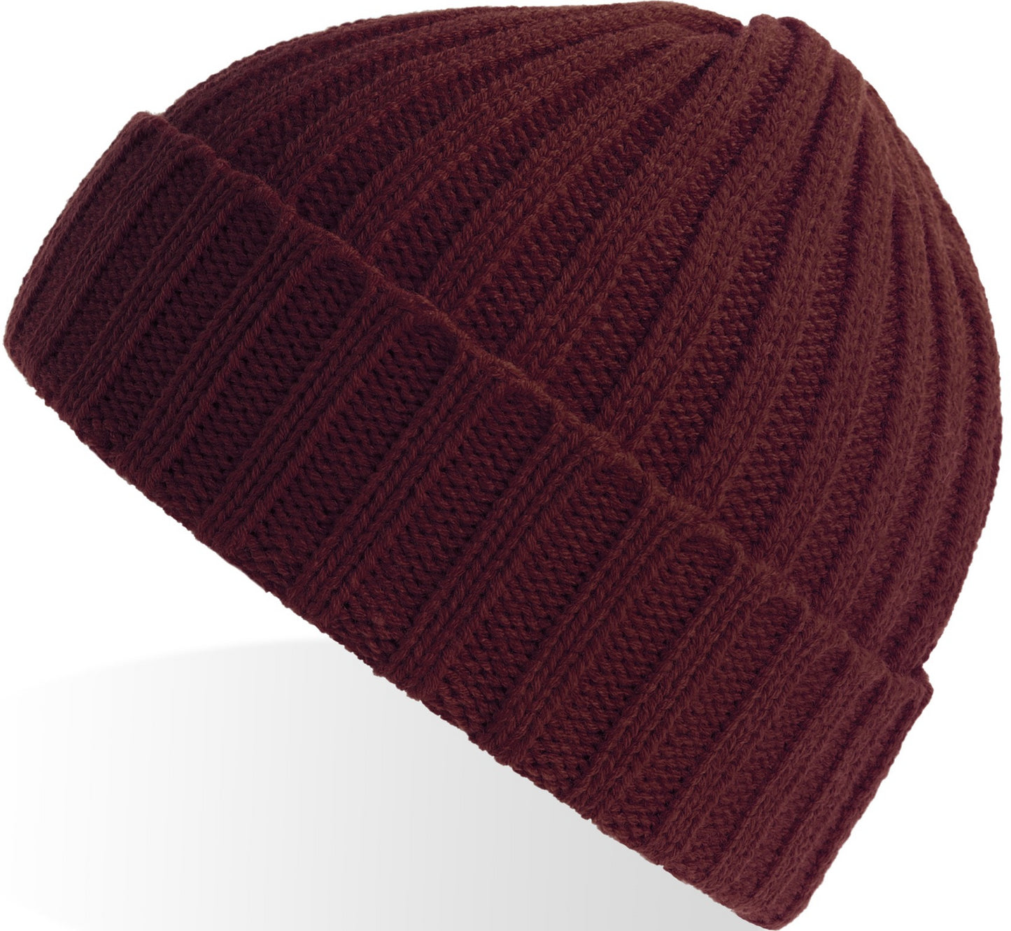 Atlantis Shore Recycled Chunky Cuffed Beanie - Burgundy