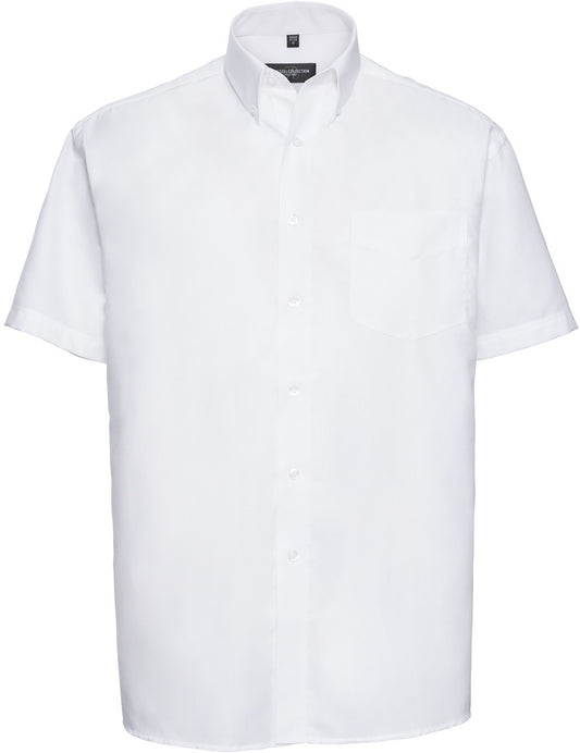 Russell Mens Oxford Shirt S/S  - White