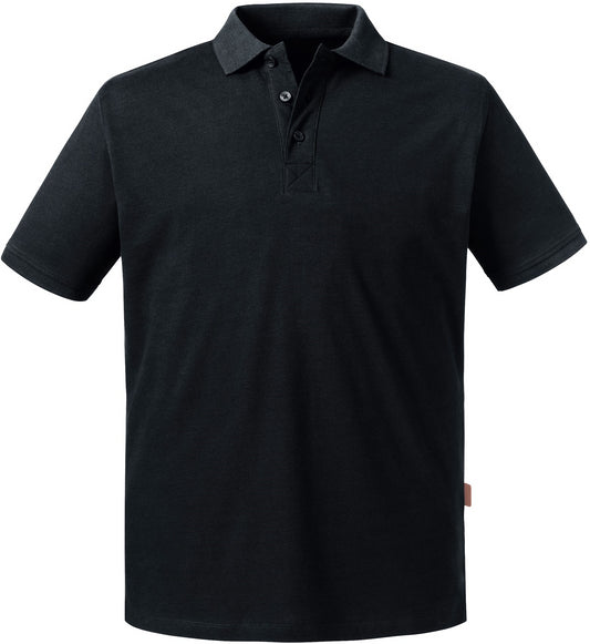 Russell Pure Organic Polo Mens - Black