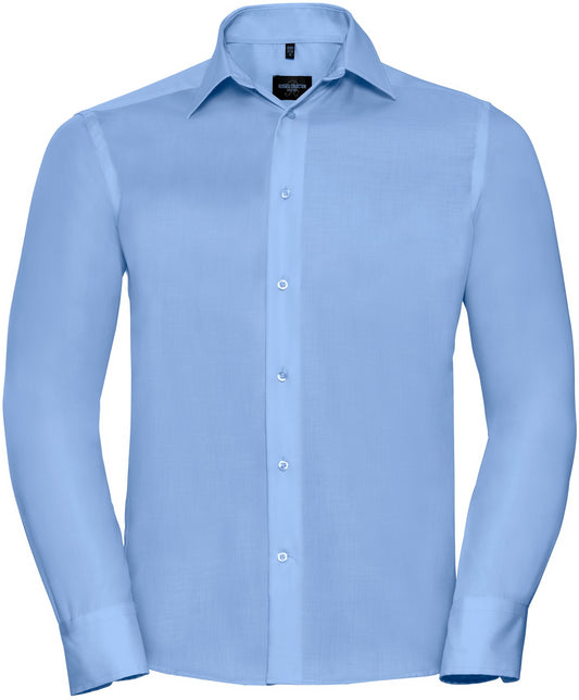 Russell Tailored Ultimate Non Iron L/S Shirt Mens - Bright Sky