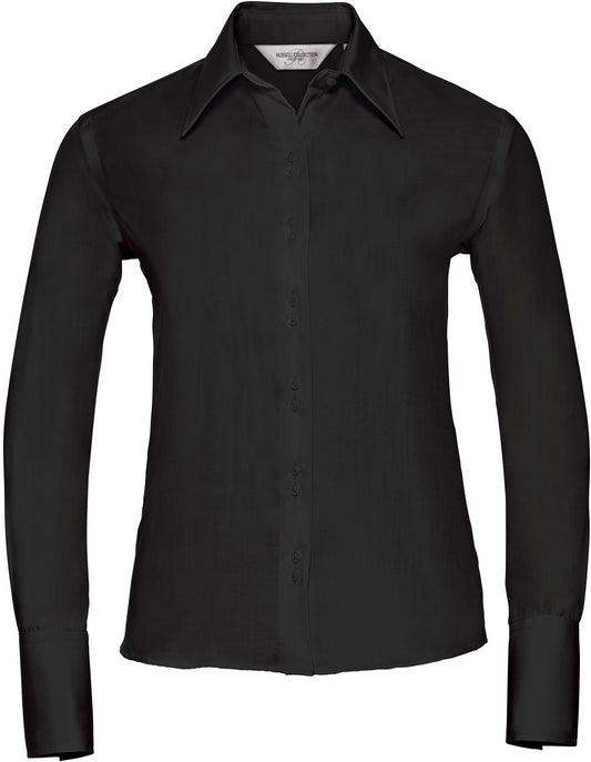 Russell Ultimate Non Iron L/S Shirt Ladies - Black