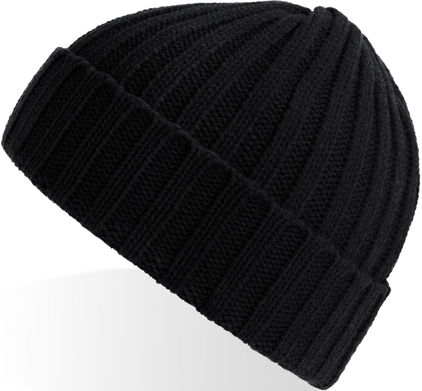 Atlantis Shore Recycled Chunky Cuffed Beanie - Black