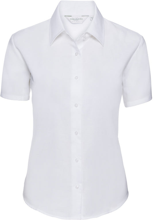 Russell Ladies Oxford S/S Shirt  - White